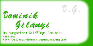 dominik gilanyi business card